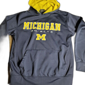 Michigan Go Blue  Hoodie Women’s Size Small Navy Blue and Yellow Colosseum